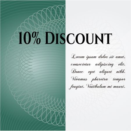 10% Discount card with nice design