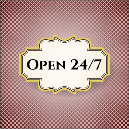 Open 24/7 poster or banner