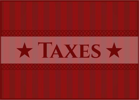 Taxes banner or poster