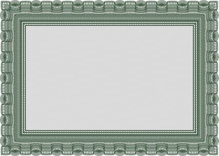Certificate template. With guilloche pattern and background. Cordial design. Detailed.