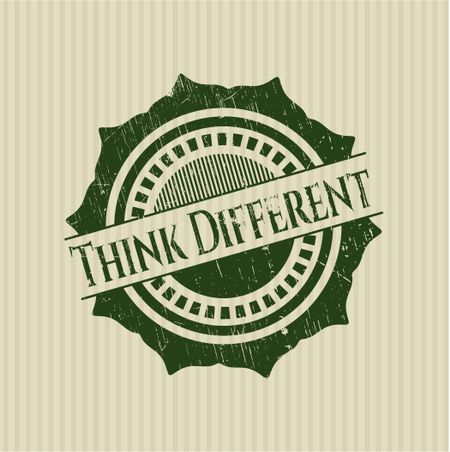 Think Different rubber grunge texture seal