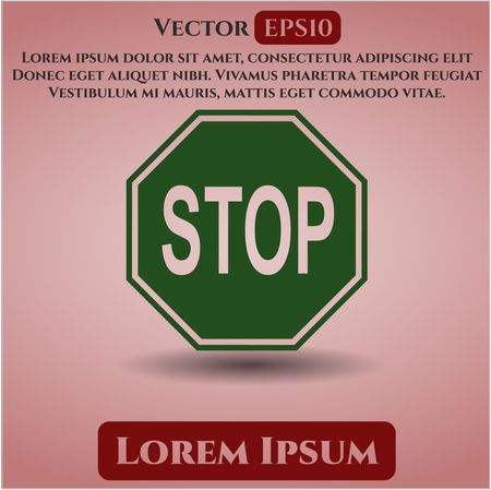 Stop icon vector illsutration