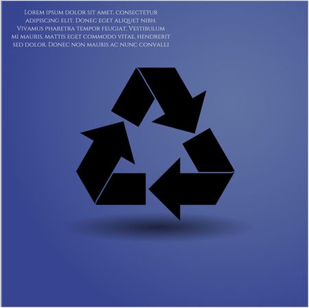 Recycle vector icon or symbol