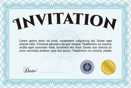 Invitation. Nice design. With background. Customizable, Easy to edit and change colors.