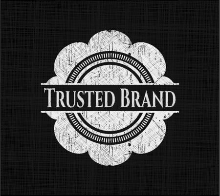 Trusted Brand written with chalkboard texture