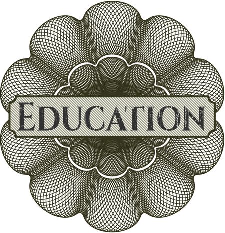 Education abstract linear rosette