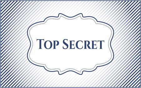 Top Secret card, poster or banner