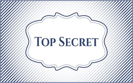 Top Secret card, poster or banner