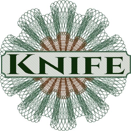 Knife abstract linear rosette