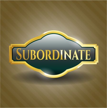 Subordinate gold emblem or badge