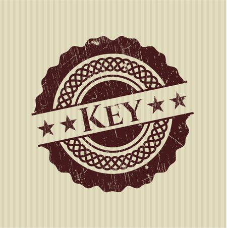 Key grunge stamp