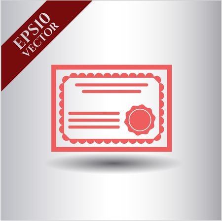 Certificate icon vector illustration