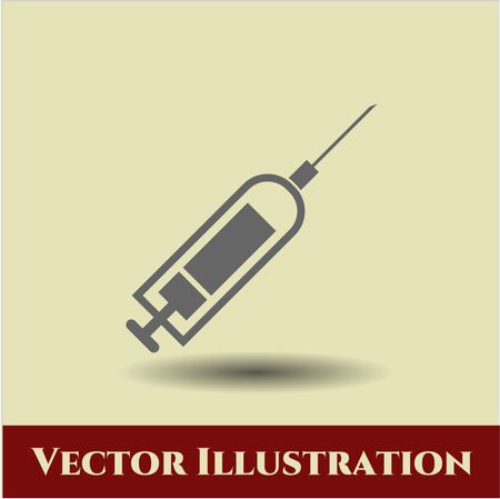 Syringe vector icon or symbol