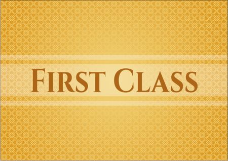 First Class banner or poster