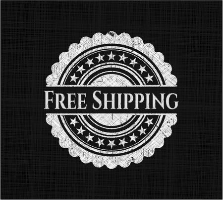 Free Shipping written with chalkboard texture