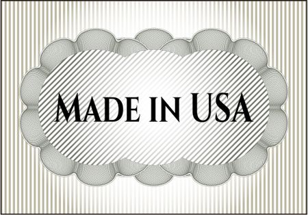 Made in USA card, colorful, nice design