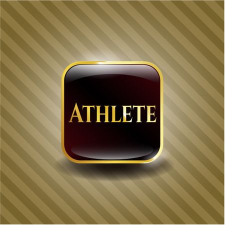 Athlete gold shiny emblem