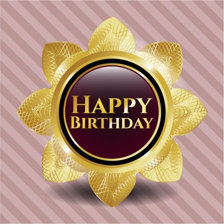 Happy Birthday gold badge
