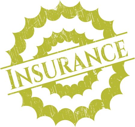 Insurance rubber stamp with grunge texture