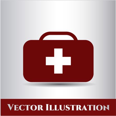 Medical briefcase vector icon