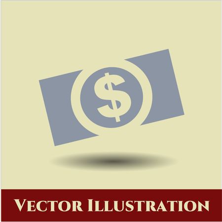 Money (dollar bill) vector icon or symbol