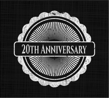 20th Anniversary chalkboard emblem