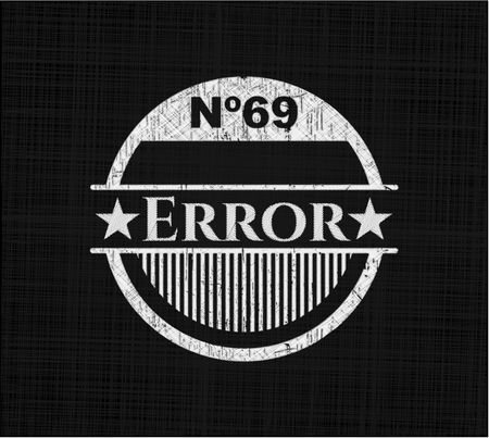 Error chalkboard emblem written on a blackboard