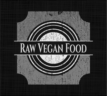 Raw Vegan Food chalk emblem