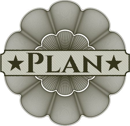 Plan abstract linear rosette