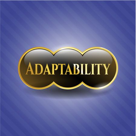 Adaptability gold badge or emblem