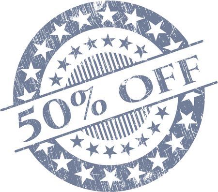 50% Off rubber stamp