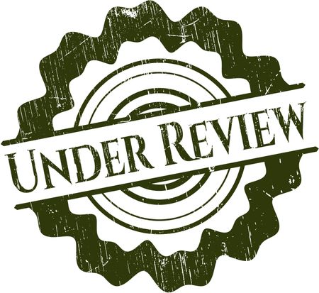 Under Review rubber grunge texture stamp