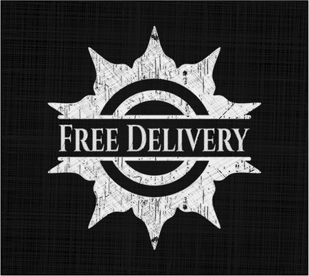 Free Delivery chalkboard emblem