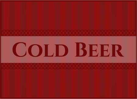 Cold Beer banner or card