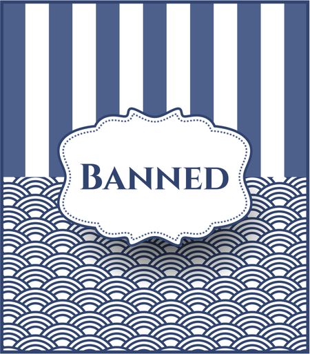 Banned retro style card or poster
