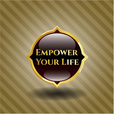 Empower Your Life gold shiny emblem