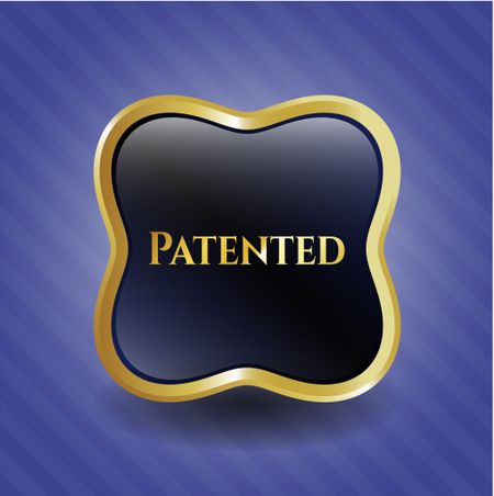 Patented gold emblem or badge