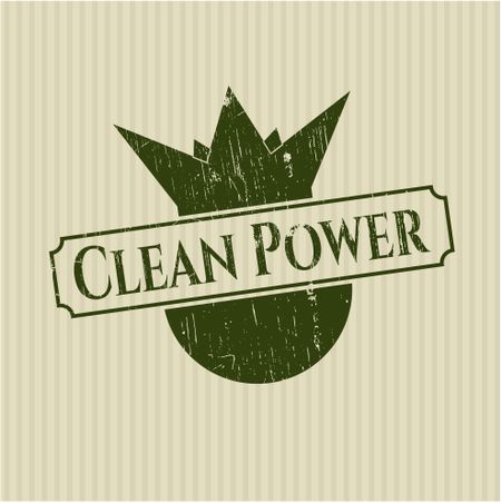 Clean Power rubber grunge texture stamp