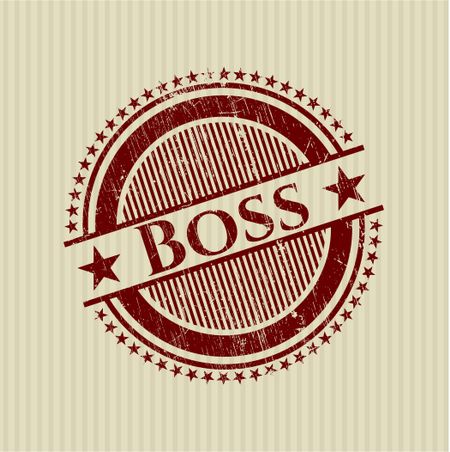 Boss rubber stamp with grunge texture