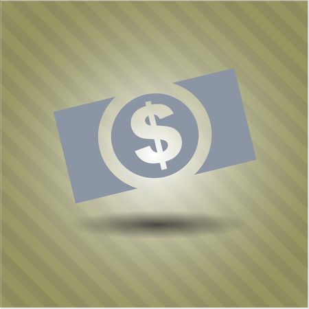Money (dollar bill) icon vector illustration