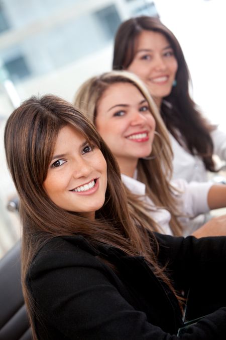 BEautiful business women at a meeting in an office