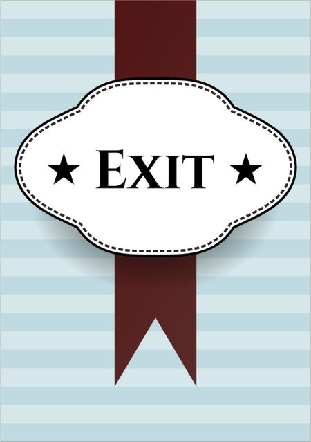 Exit colorful poster