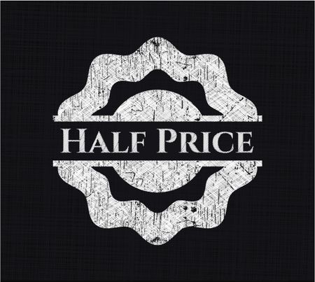 Half Price with chalkboard texture