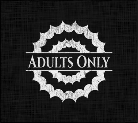 Adults Only chalk emblem