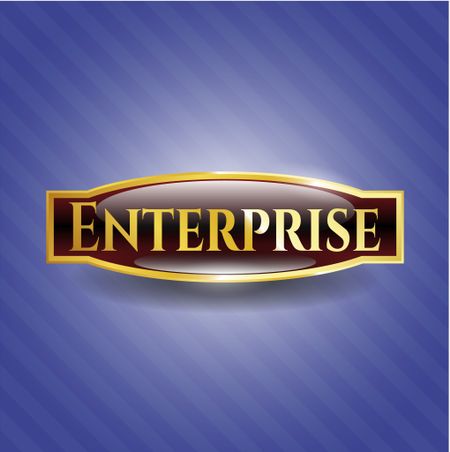 Enterprise gold shiny badge