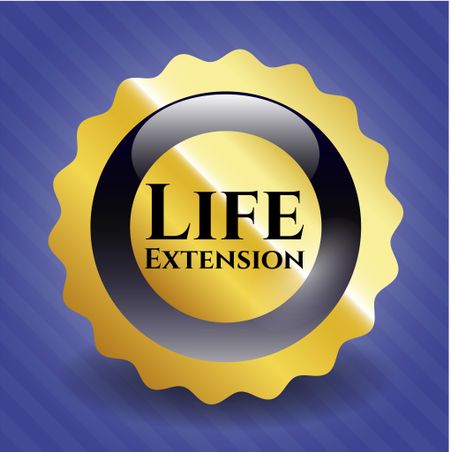 Life Extension golden emblem or badge