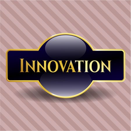 Innovation gold badge or emblem