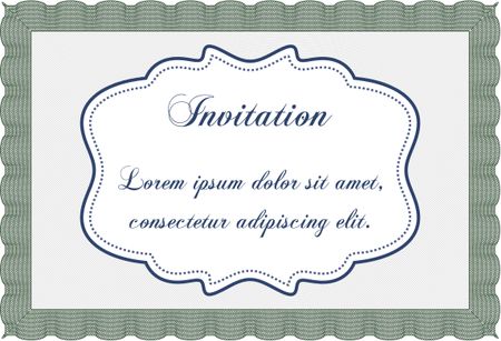 Invitation template. Elegant design. Customizable, Easy to edit and change colors.With complex background. 
