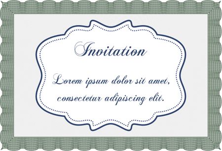 Invitation template. Elegant design. Customizable, Easy to edit and change colors.With complex background.