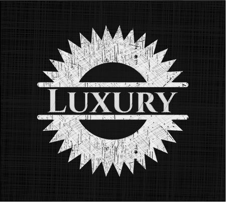 Luxury chalk emblem written on a blackboard